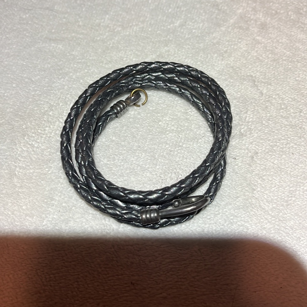 Python Bracelet And Leather Wrap Bracelet - image 4